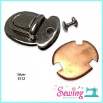 BUTTON - SCHOOLBAG BUCKLE-METAL-34X25MM(SILVER)